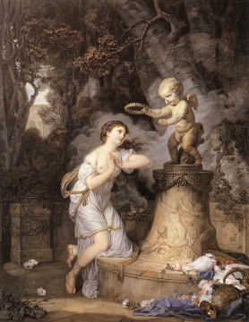 Ofrenda votiva a la figura de Cupido Jean Baptiste Greuze Pinturas al óleo